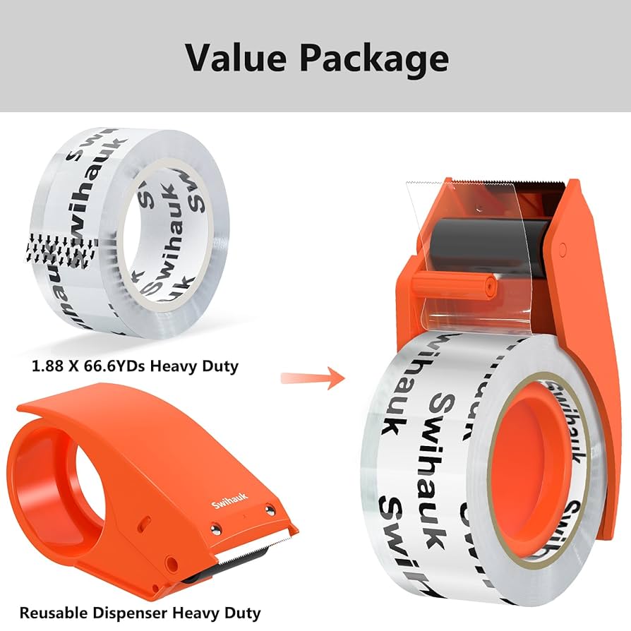 80'ワキタハイテクス三原昌平PARADISE TAPE DISPENSER Amazon.com : PROSUN 2 Pack Metal Packing Tape Dispenser Gun