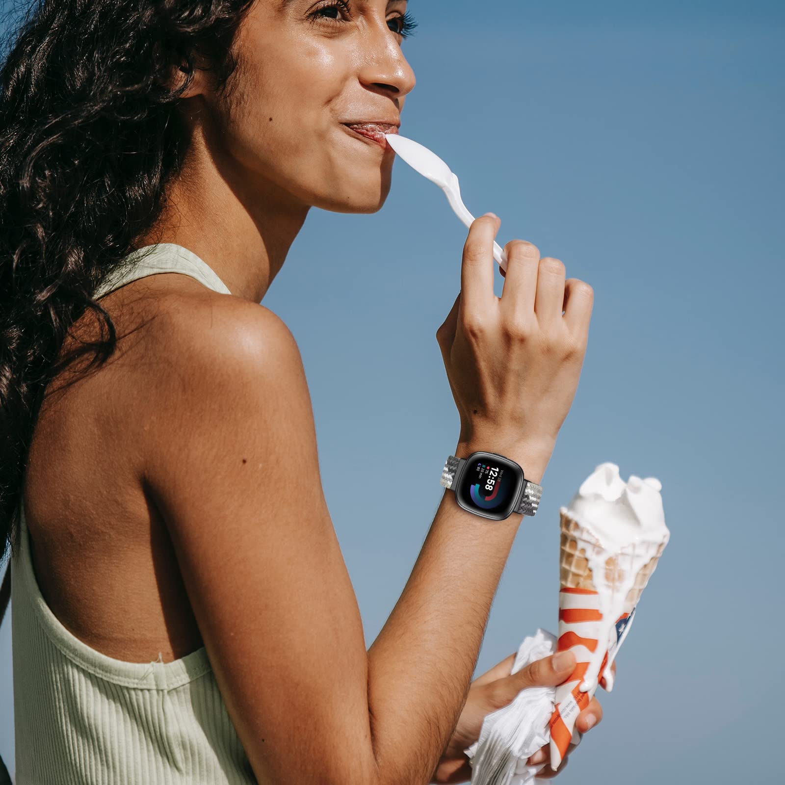 Cinturino Fitbit Sense 2 JUVEL Cinturino Da 4 Pezzi Compatibili Con Fitbit Versa 3 Cinturino Cinturino Fitbit Versa 4 - Foto 12