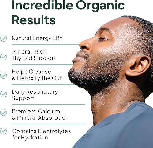 Miniatura 4 de Organics Ocean Cápsulas de musgo marino silvestre, 100% musgo marino irlandés orgánico con clorella orgánica, vejiga y vitamina D para energía,