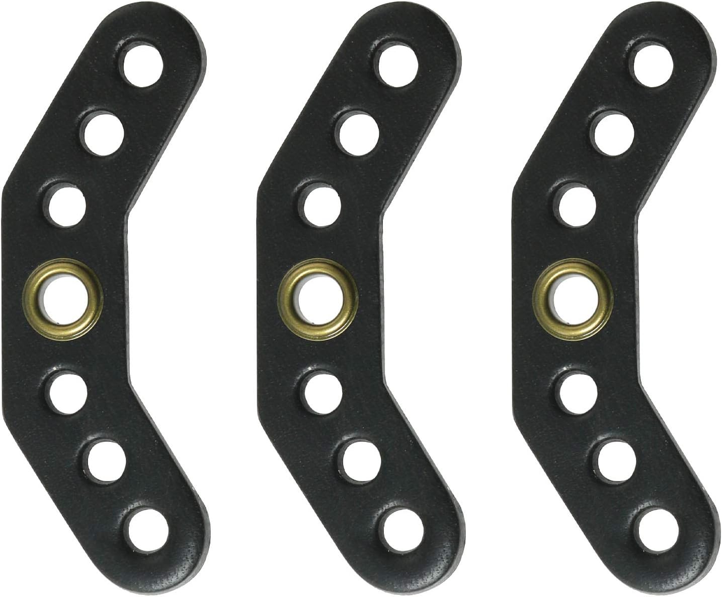 WHYHKJ 3pcs Black Leather Bow Yoke with Metal Grommet Bow