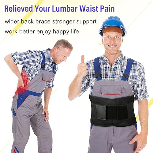 Miniatura 2 de Cinturón de soporte lumbar para espalda baja para aliviar el dolor de espalda baja, cinturón de entrenamiento de cintura para hombres y mujeres,
