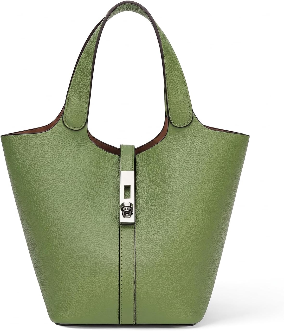 Tote Bag for Women Vegan Leather Bucket Purse for Women Top Handle Handbag Shoulder Bag with Detachable Small Purse