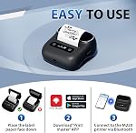 M220 Label Printer, 3 Inch Label Maker, Thermal Barcode Printer for Halloween, Name, Address, Labeling, Mailing, Home, Office, Small Business, Compatible with Phones & PC, with 100 Labels