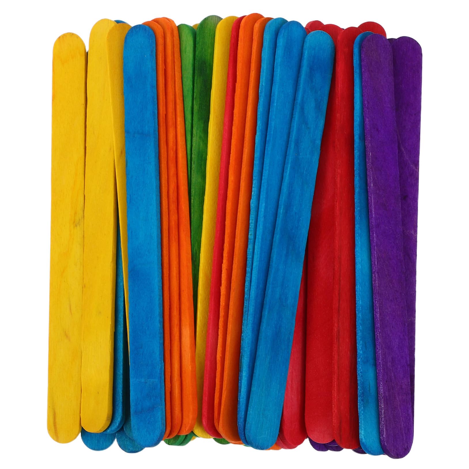 500 Pièces Bâtons de Glace Colorés Bois Bâtonnets Réutilisables pour Bricolage Garçon Fille pour Créations DIY Artistiques et Pâtisserie
