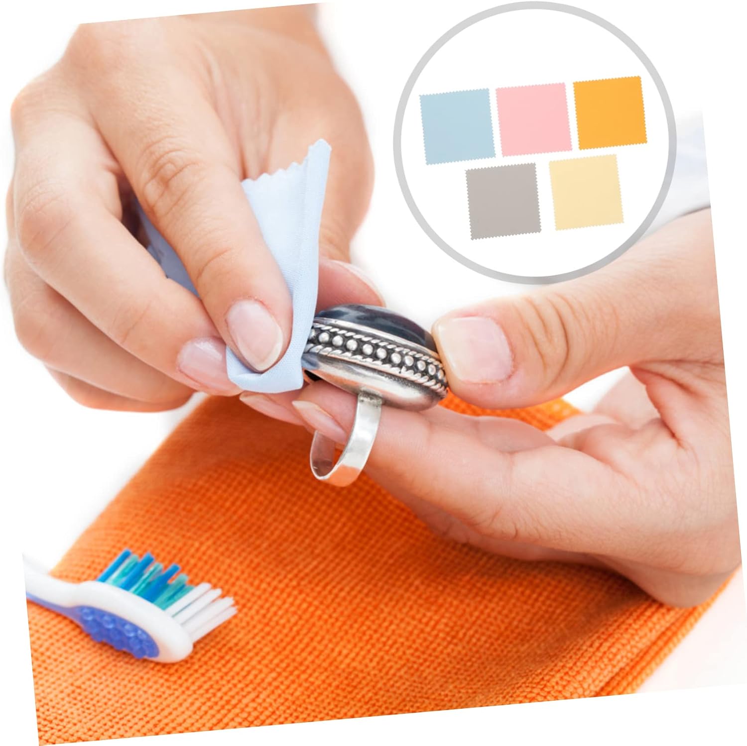 TEHAUX 60pcs Quick Jewelry Cleaner Fluffy Cleaning Cloth Silver Cleaning Wipes Polishing Cloths