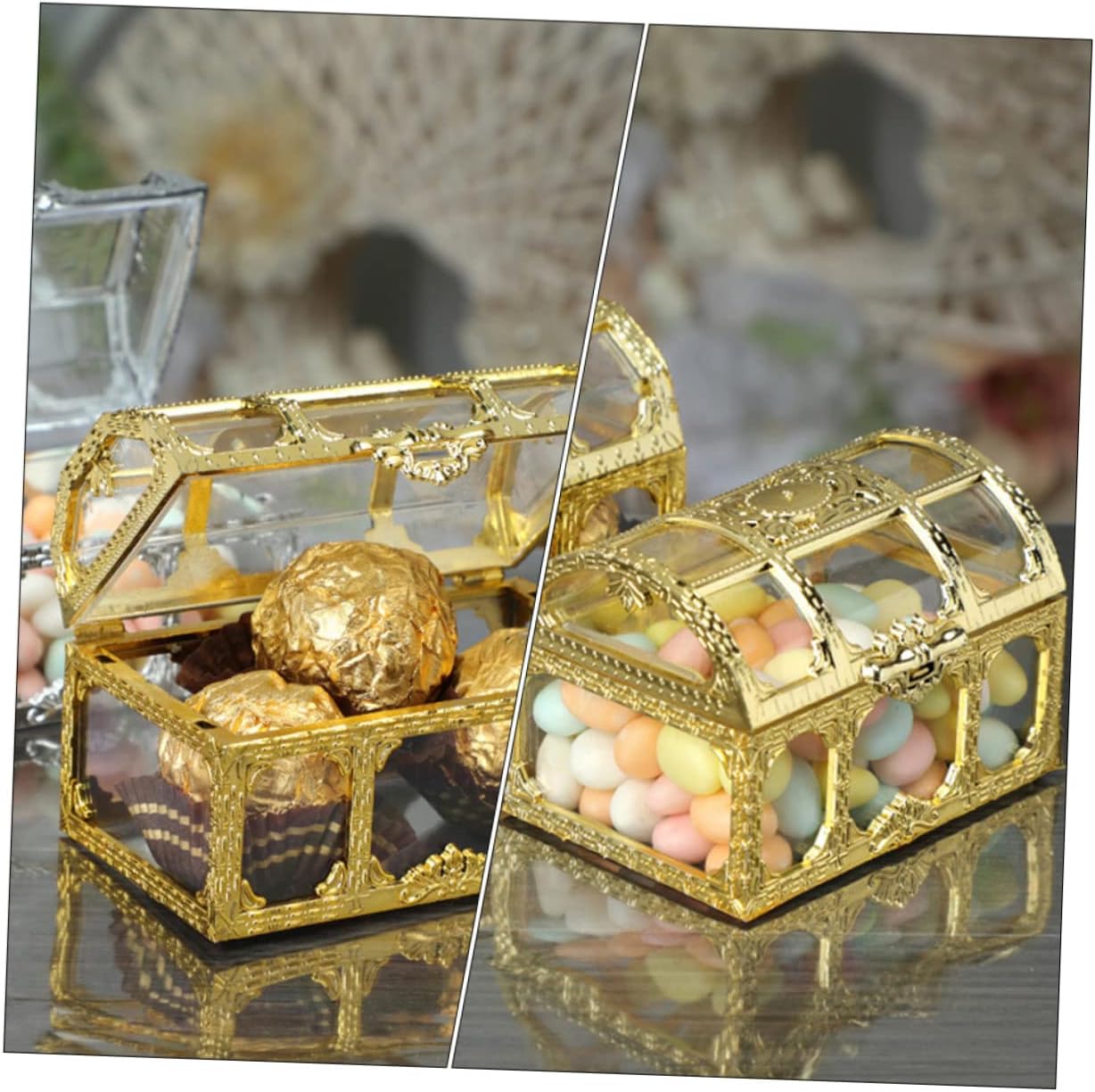 ARTIBETTER Mini Candy Box 10pcs European Style Plastic Wedding Gift Box