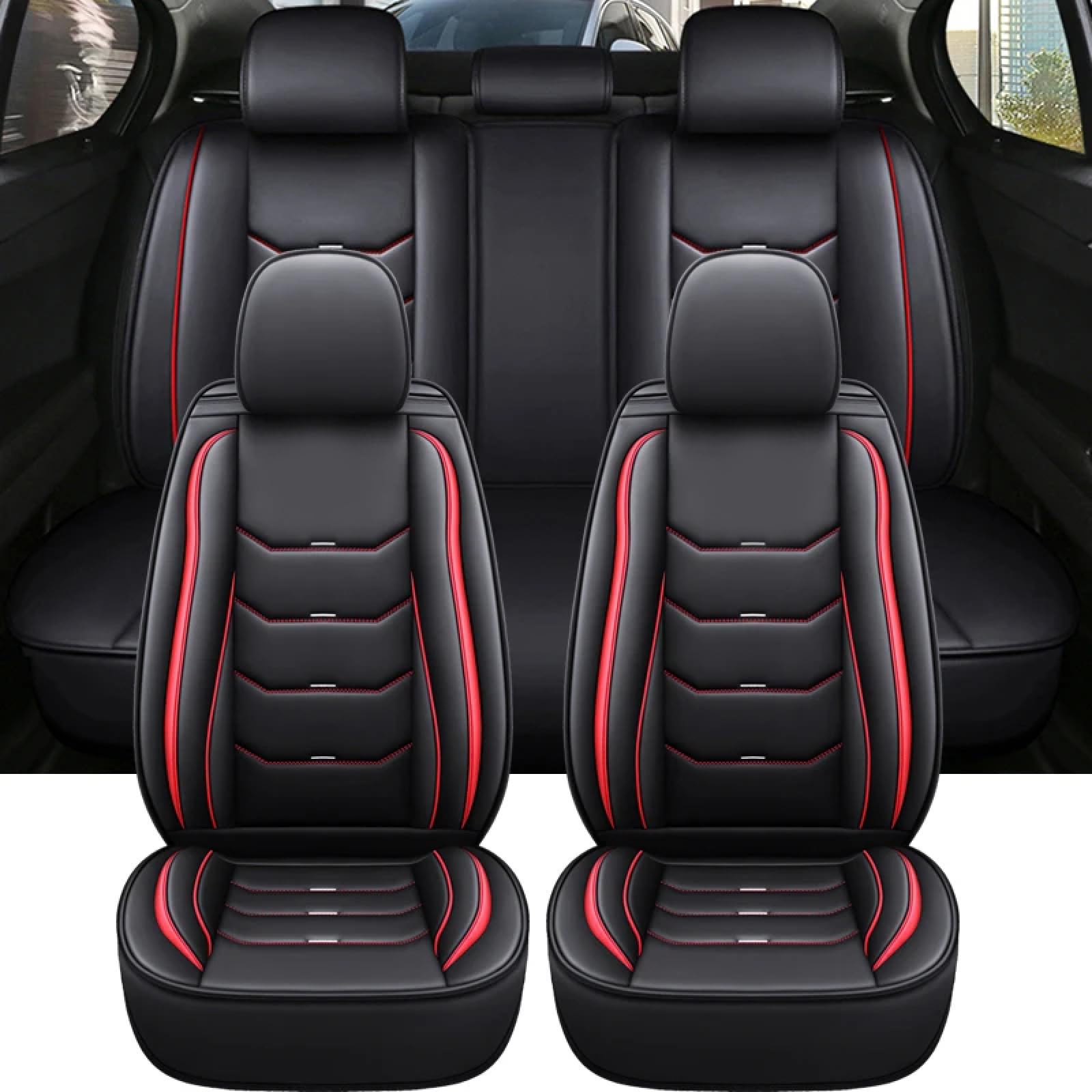 Fundas para Asientos de Coche, Polipiel, Fundas para Asientos de automóviles, Cobertura Total, Piel sintética para vehículos,para Hilux