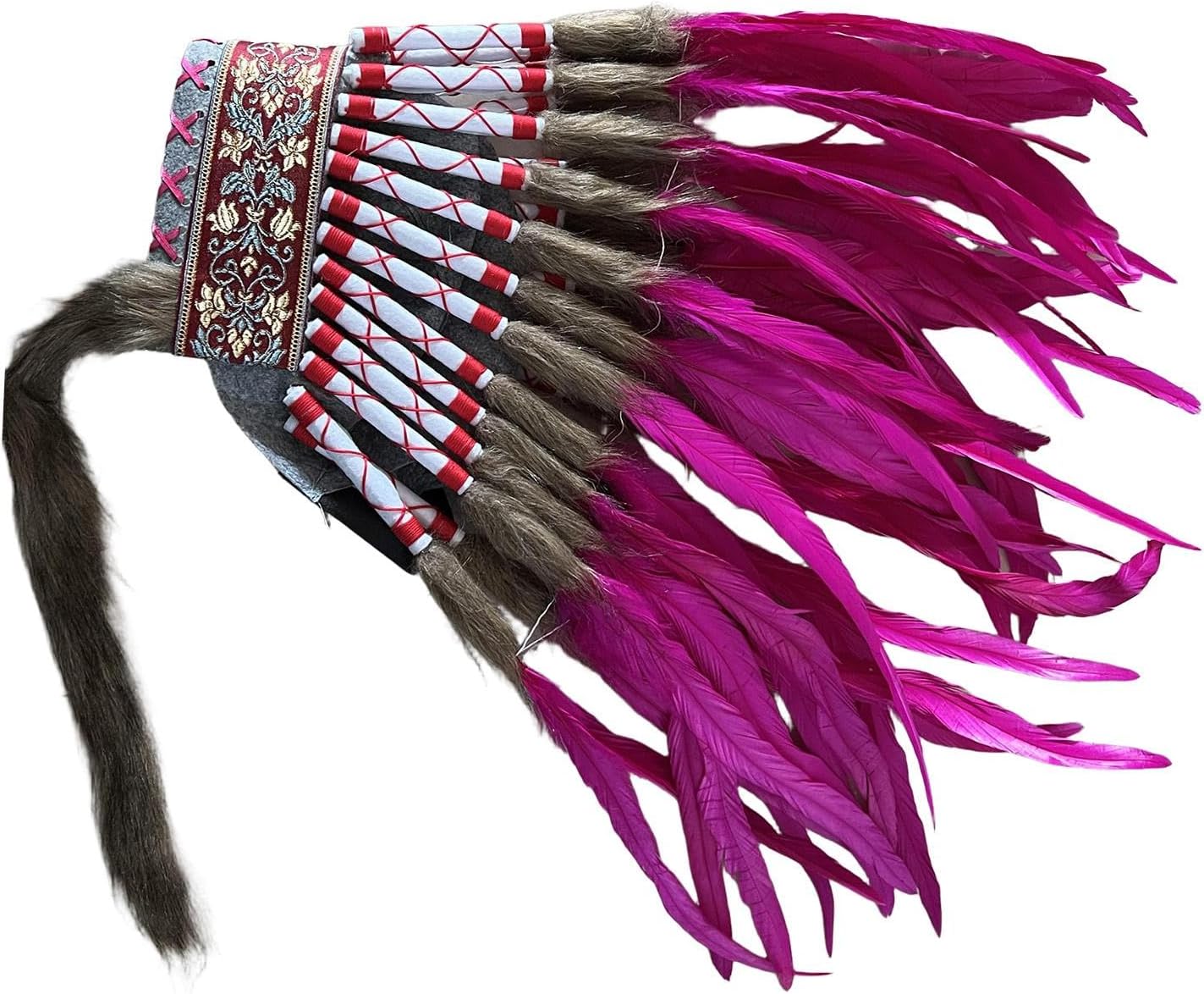 Artificial Feather Headdress Props Headwear for Performance Party Fancy Dress