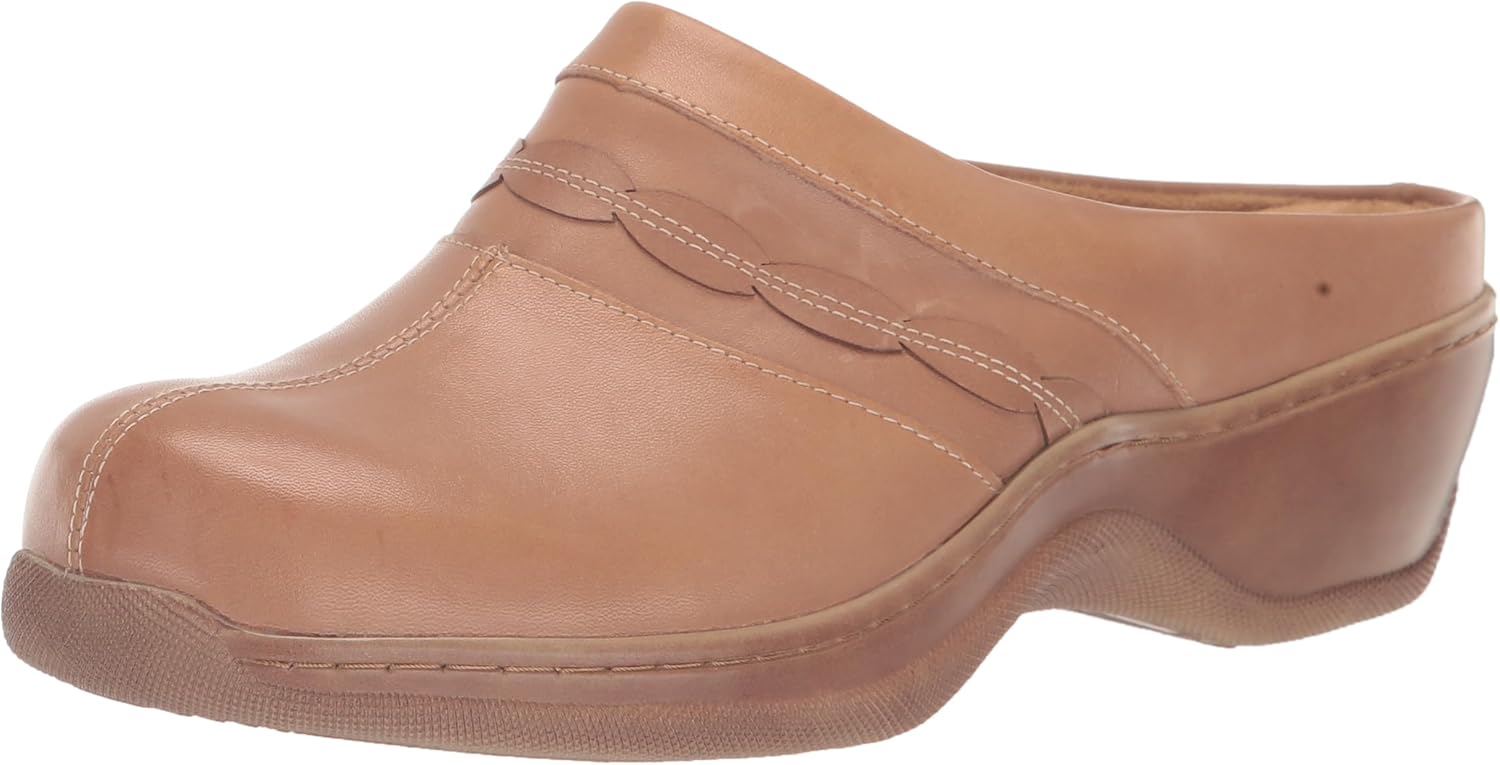 SoftWalk Women's Clogs, Tan, 7 X-Wide