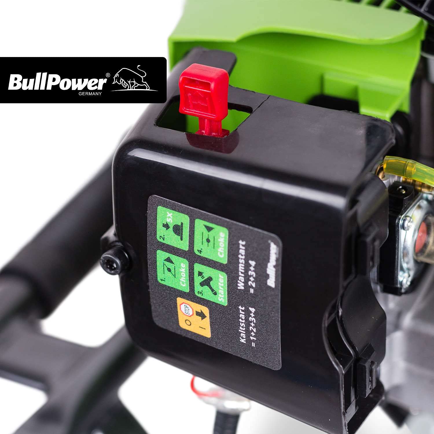 BullPower EB-5202 Benzin Erdbohrer 52ccm Erdbohrgerät Erdlochbohrer Pfahlbohrer 10cm + 15cm + 20cm