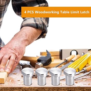 4PCS 19MM Bench Dogs, Workbench Peg Brake Stops Table Workbench Positioning Planing Plug Stainless Steel Bench Dogs for 19mm Dog Hole