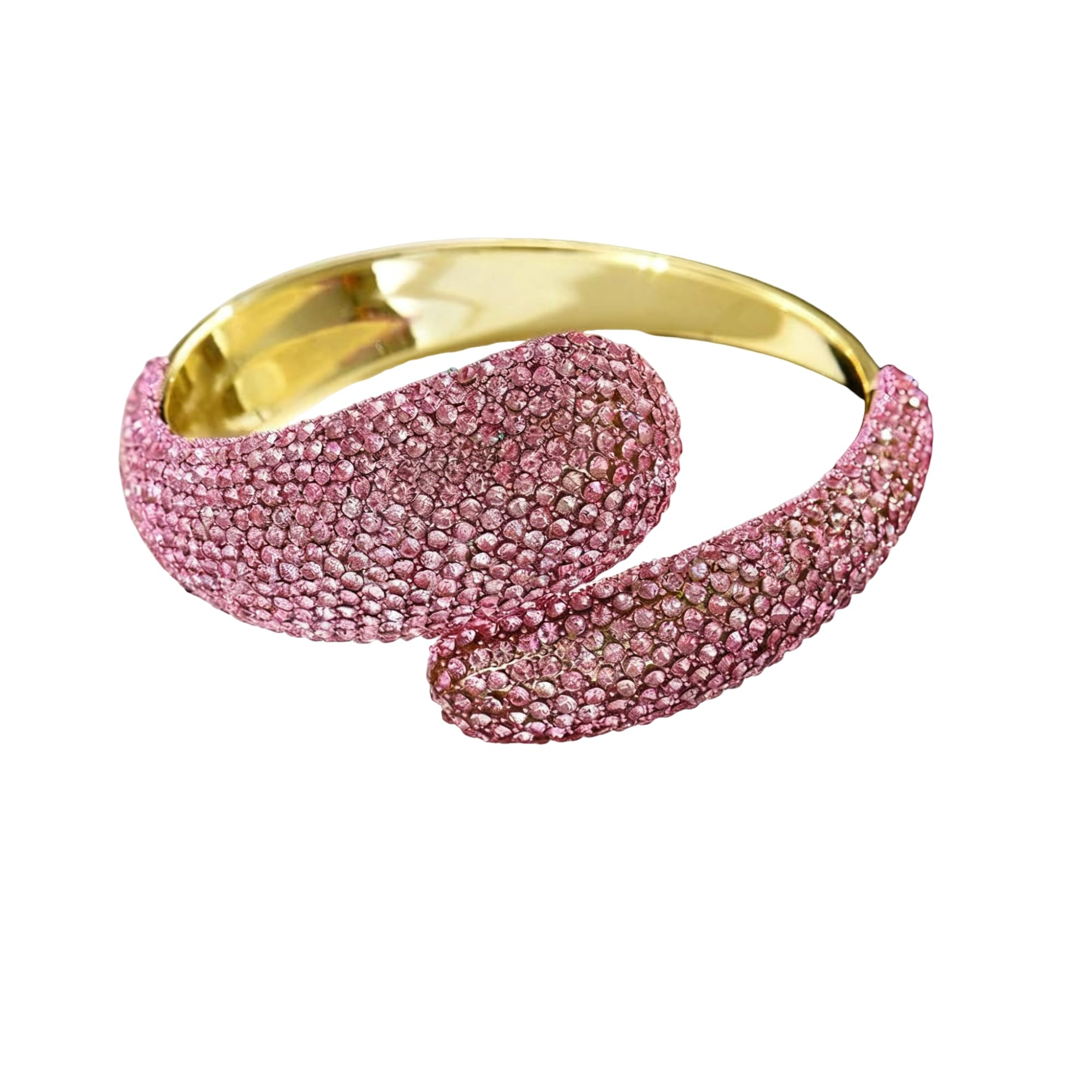 Women's Cuff Bracelet - Crystal Rhinestone Snake Wrap Bangle, Statement Jewelry for Party, Evening & Daily Wear