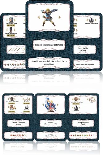 Miniatura 3 de DAXINI 33pcs Mini Zeld Series Amibo Card Set Zleda Breath of The Wild and Tears of The Kingdom.