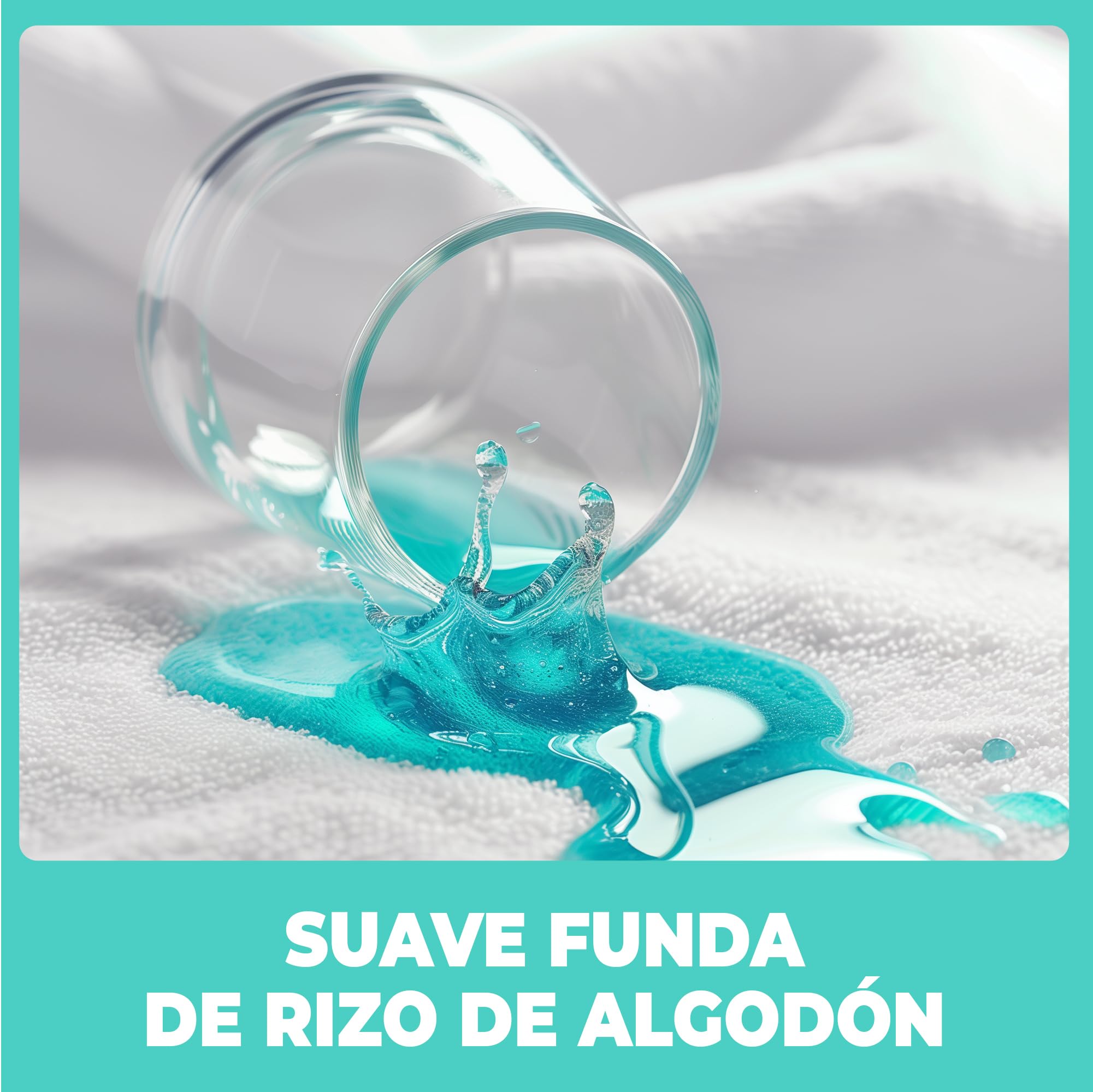 Protector Colchón 90 x 190 cm Funda Colchón Impermeable Sábana Bajera Impermeable de Algodón y Microfibra Cubre Colchón para Cama Transpirable Cover Hipoalergénico Antiácaros Lavable a Máquina - 4