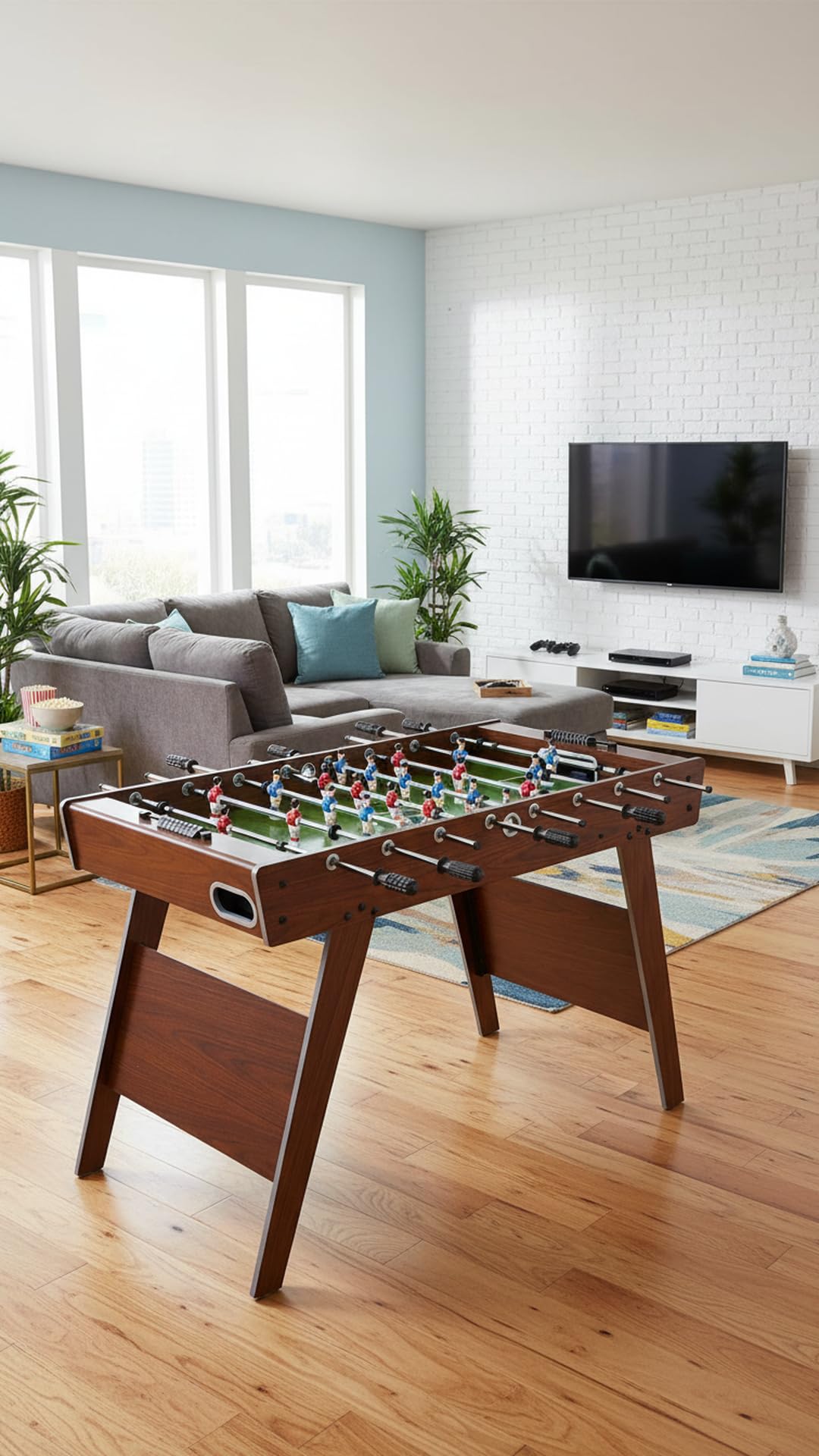 Stoły do Gier dla Dzieci i Dorosłych, Piłkarzyki Bilard Multi Game Table 4w1 15w1, Stół Piłkarski SpaceFlex, Bilard 120 cm, Składany Kompaktowy Zestaw z Akcesoriami do Domu i Świetlicy