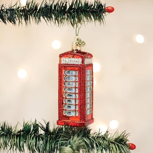 Miniatura 2 de Old World Christmas Adornos: Ciudades, Lugares y Puntos de interés Vidrio Soplado Adornos para el árbol de Navidad, Teléfono Inglés