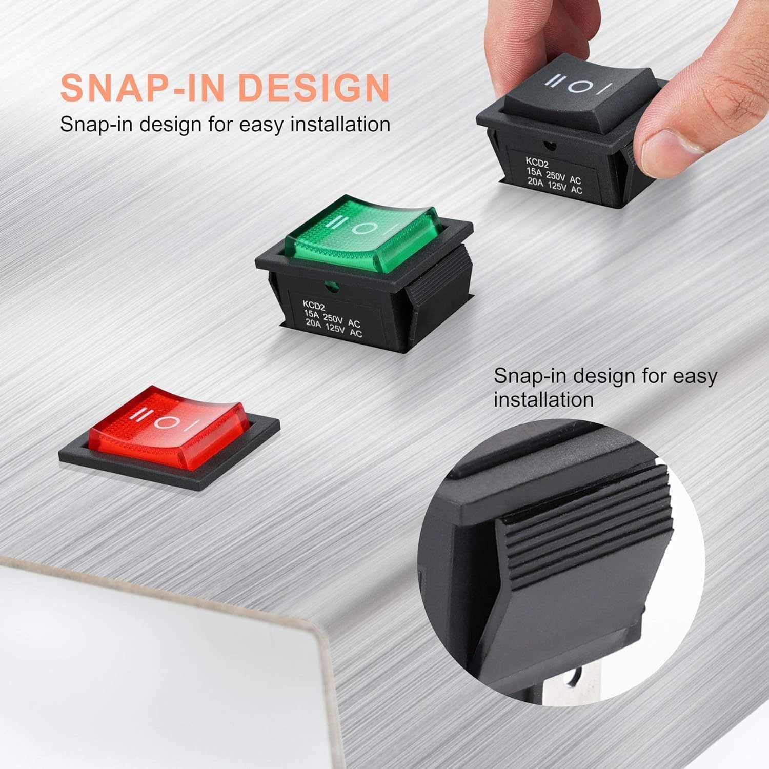 Interruptor Basculante DPDT ON/OFF/ON 6 pin (1, Negro, DPDT ON/OFF/ON) - imagen 2