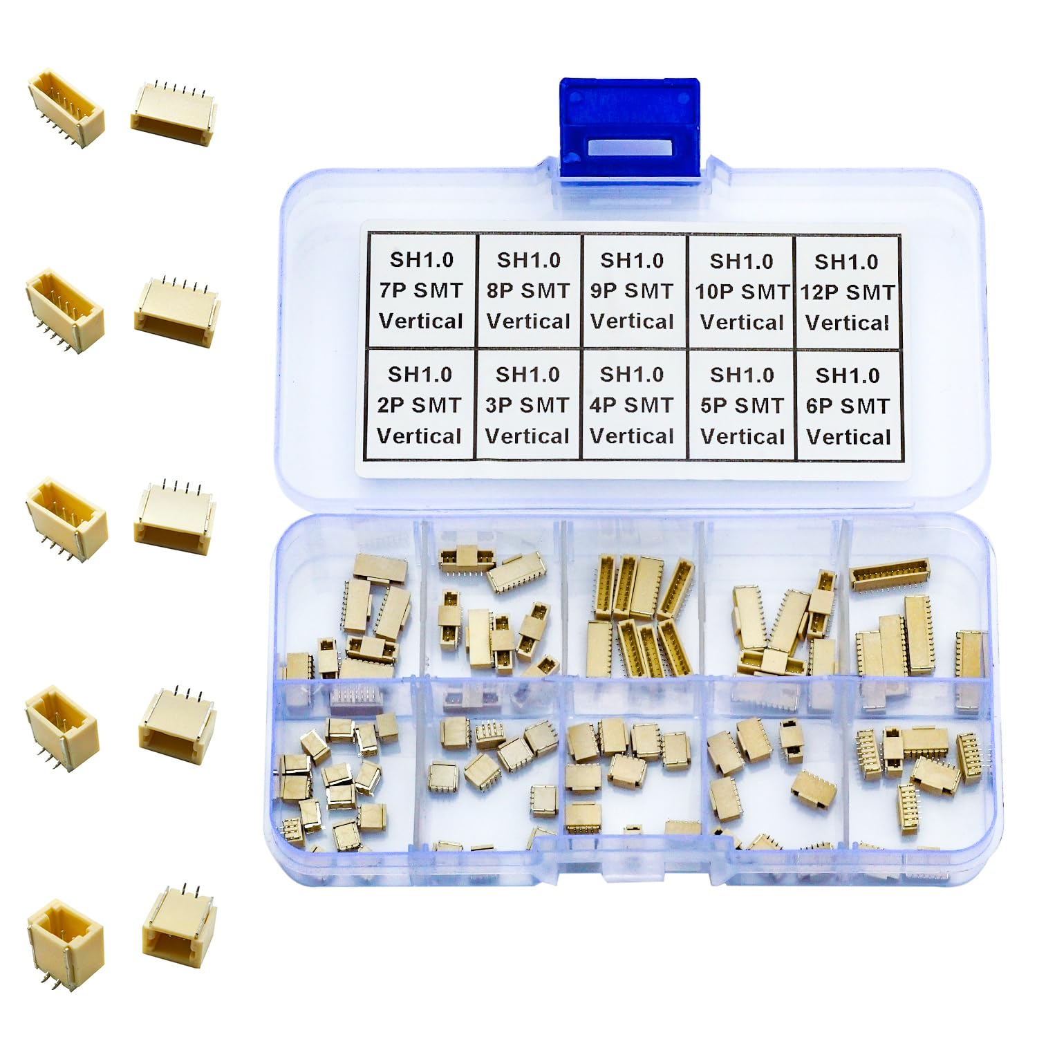 Amazon.com: JTSINERU JST SMT Connector Socket, JST SH 1.0 1.0MM