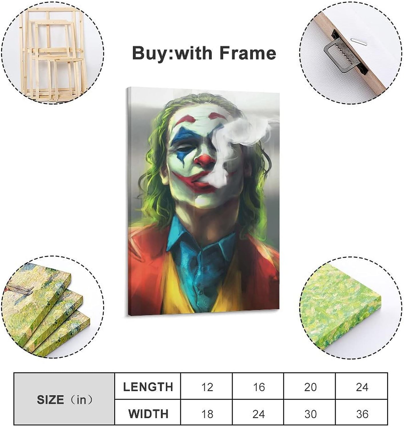 Amazon Joker ジョーカー ピエロ喫煙 壁紙 2 ポスター プリント キャンバス 絵画 壁アート モダン ホーム装飾 ぶら下がる ポスター 画像 壁の絵 版画 ギフトx30inch 50x75cm ウォールステッカー オンライン通販 Amazon Joker ジョーカー ピエロ喫煙 壁紙 2 ポスター プリント キャンバス 絵画 壁アート モダン ホーム装飾 ぶら下がる ポスター 画像 壁の絵 版画 ギフトx30inch 50x75cm ウォールステッカー オンライン通販