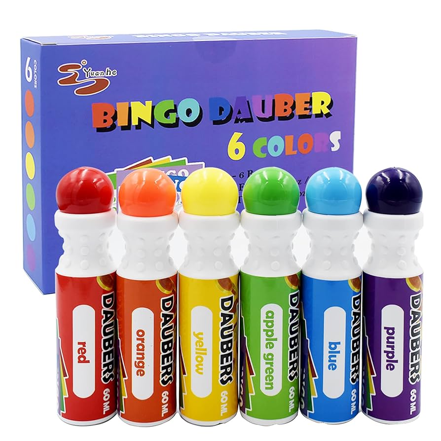 bingo商品 Amazon.com: Yuanhe Bingo Daubers 6 Pack in Mixed Colors