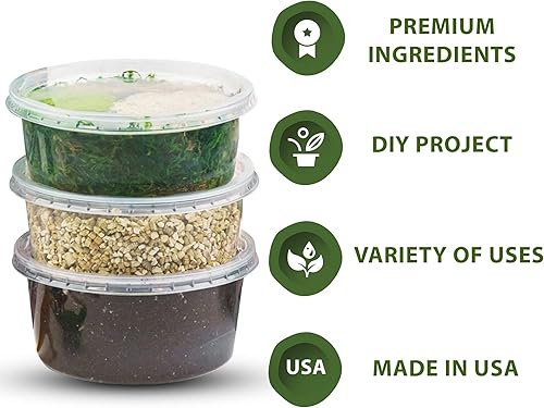 Miniatura 3 de Cute Farms - Juego de terrario para principiantes  Musgo, vermiculita, tierra, piedras, alimento para plantas, herramientas de terminado