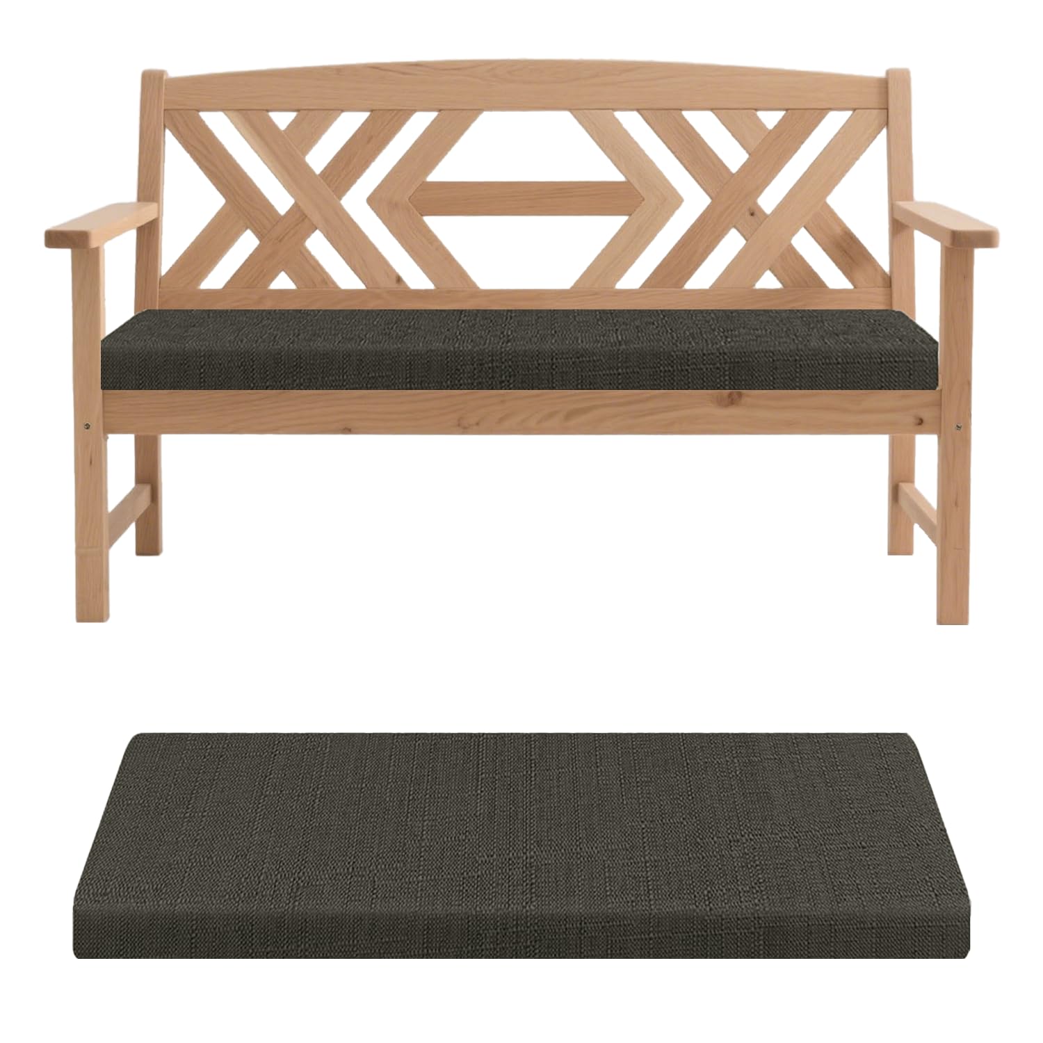 Coussin de banc de jardin épais pour soulager les assises en bois dures