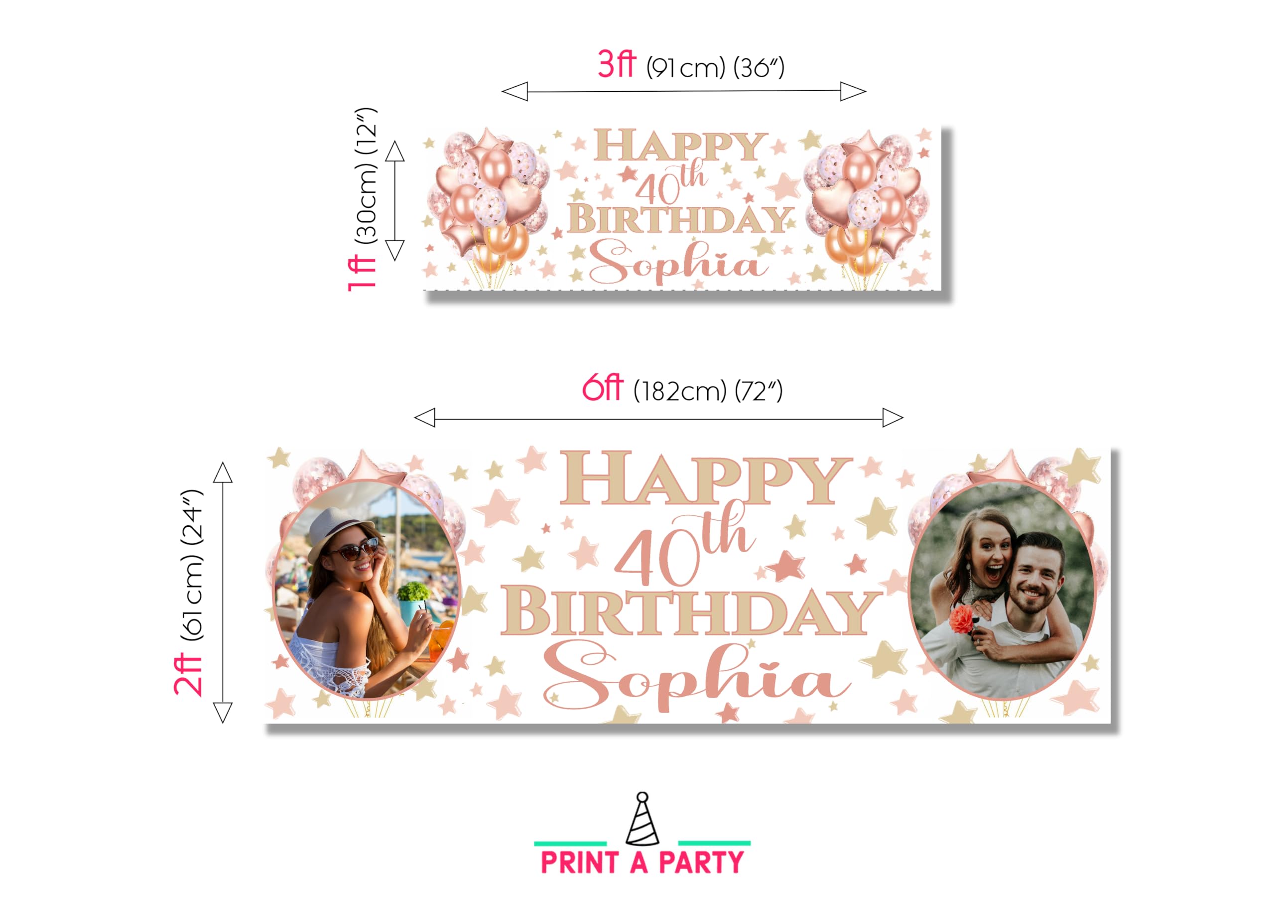 1 Pezzo Striscione Decorativo Per Festa Di Compleanno ... - Shein - Foto 2