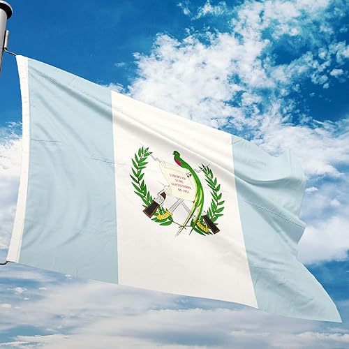 Miniatura 2 de Bandera de Guatemala Bandera Nacional de Guatemala Bandera Nacional de Fibra de Poliéster 3 x 5 Pies, Colores Brillantes y Bandera Anti-UV Fade