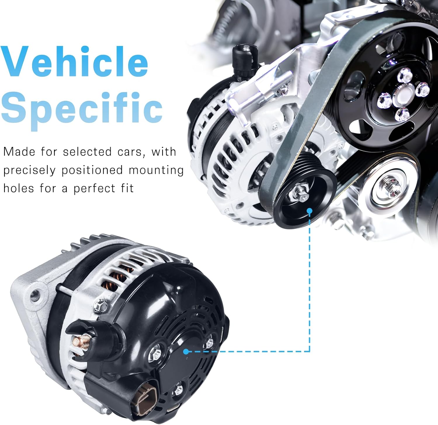 New Alternator Compatible with Honda Odyssey 2005-2007 3.5L, Pilot 2005-2008 3.5L, Ridgeline 2006-2008 3.5L, Acura MDX 2003-2006 3.5L, MDX 2007-2009 3.7L, TL 2004-2008 3.2L, RL 2005-2008 3.5L