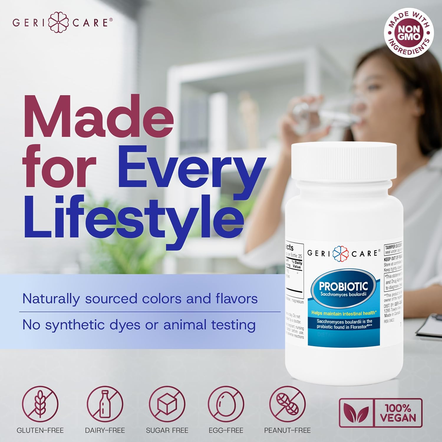 GeriCare Ultimate Probiotic and Digestive Health Supplement - Complete Gut Repair, Seed Probiotics, and Florastor Probiotic Formula. Probiotics for Women and Men Lactose & Gluten-Free - 50 Capsules. — Amazon image 7