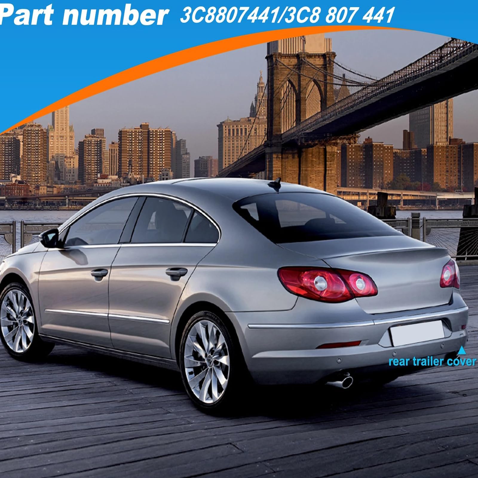 Car Rear Bumper Tow Hook Eye Cap Trailer Cover Unpainted Plastic Fit