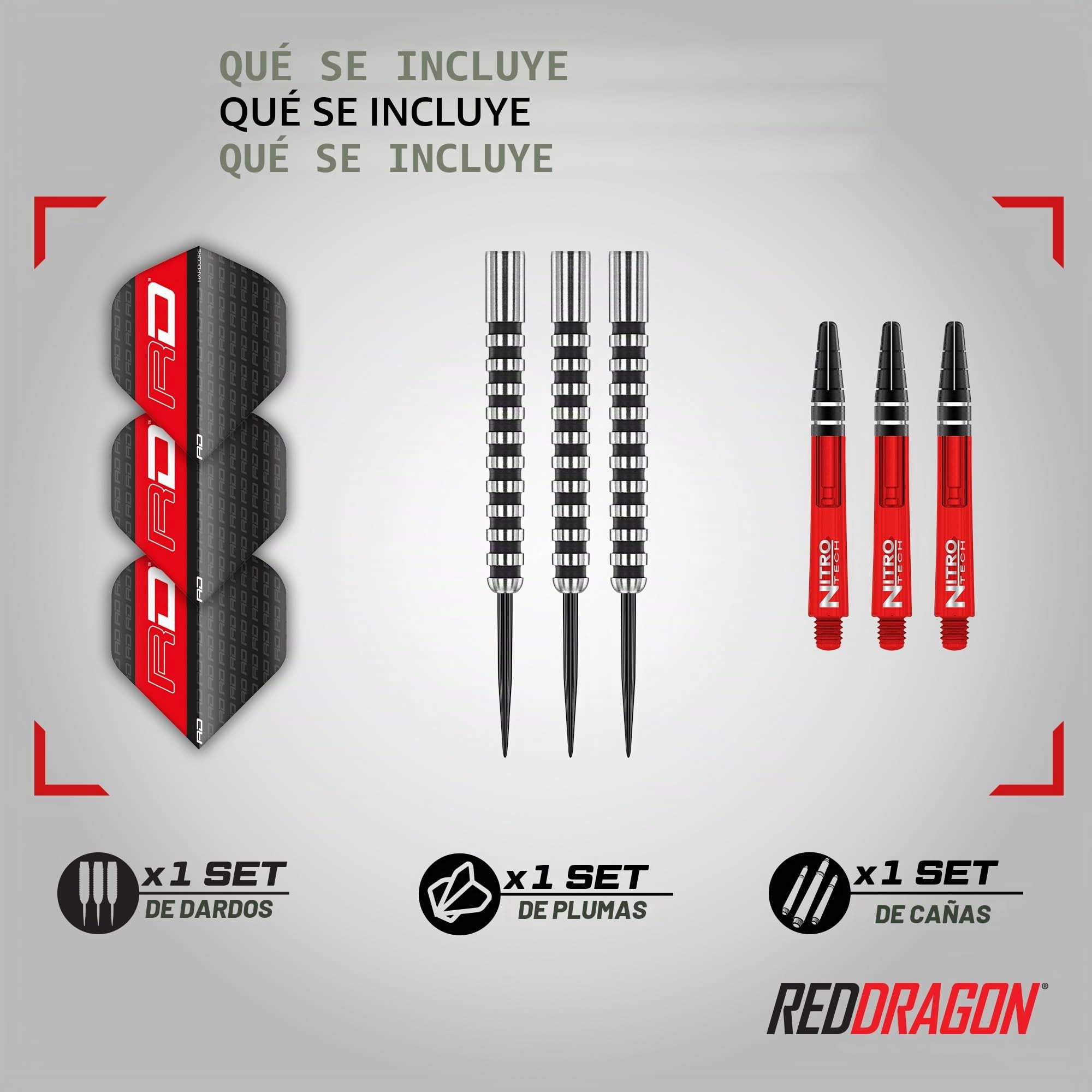 RED DRAGON Javelin Spectron Juego de Dardos de tungsteno