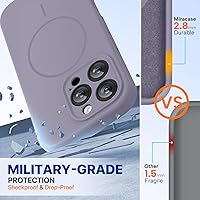 Vista 419 de Miracase Funda diseñada para iPhone 13 Pro Max con protector de pantalla, [forro de microfibra suave antiarañazos], funda protectora de silicona