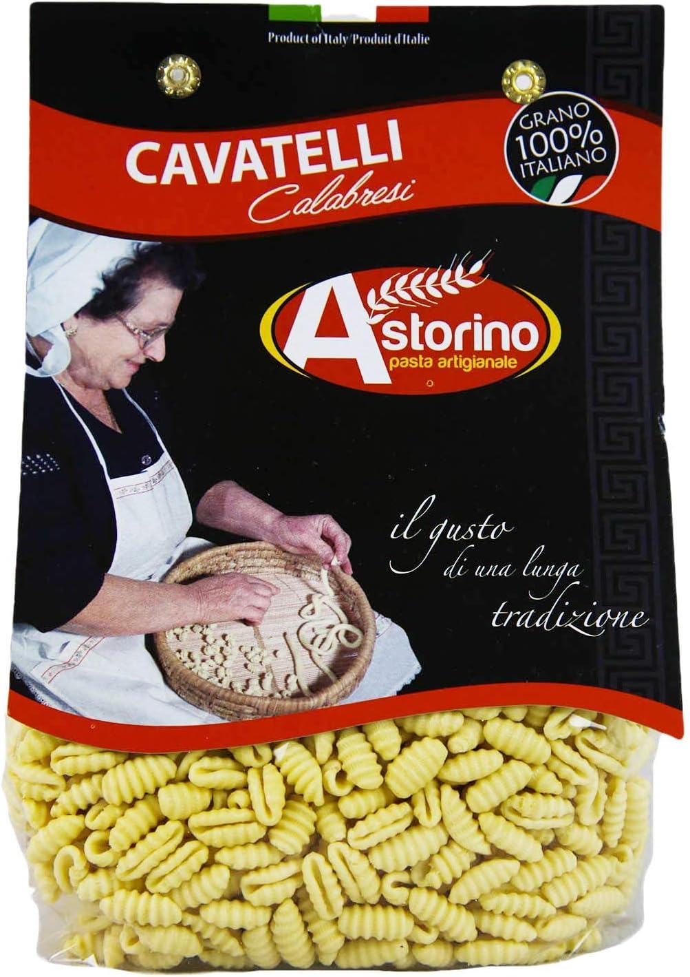 Homemade CALABRIAN CAVATELLI Made with Astorino DURUM Wheat: 6 Packs of Pasta 500G Produced in Calabria with Italian Wheat