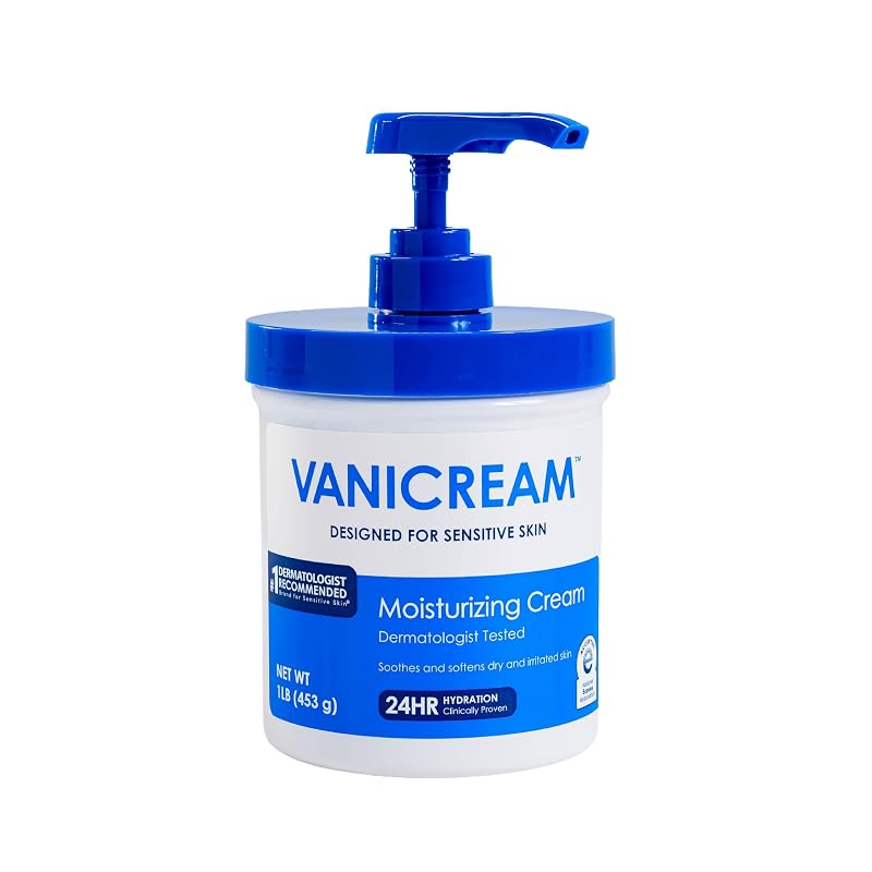 Creme hidratante facial e corporal Vanicream com dispensador pump, 454 g