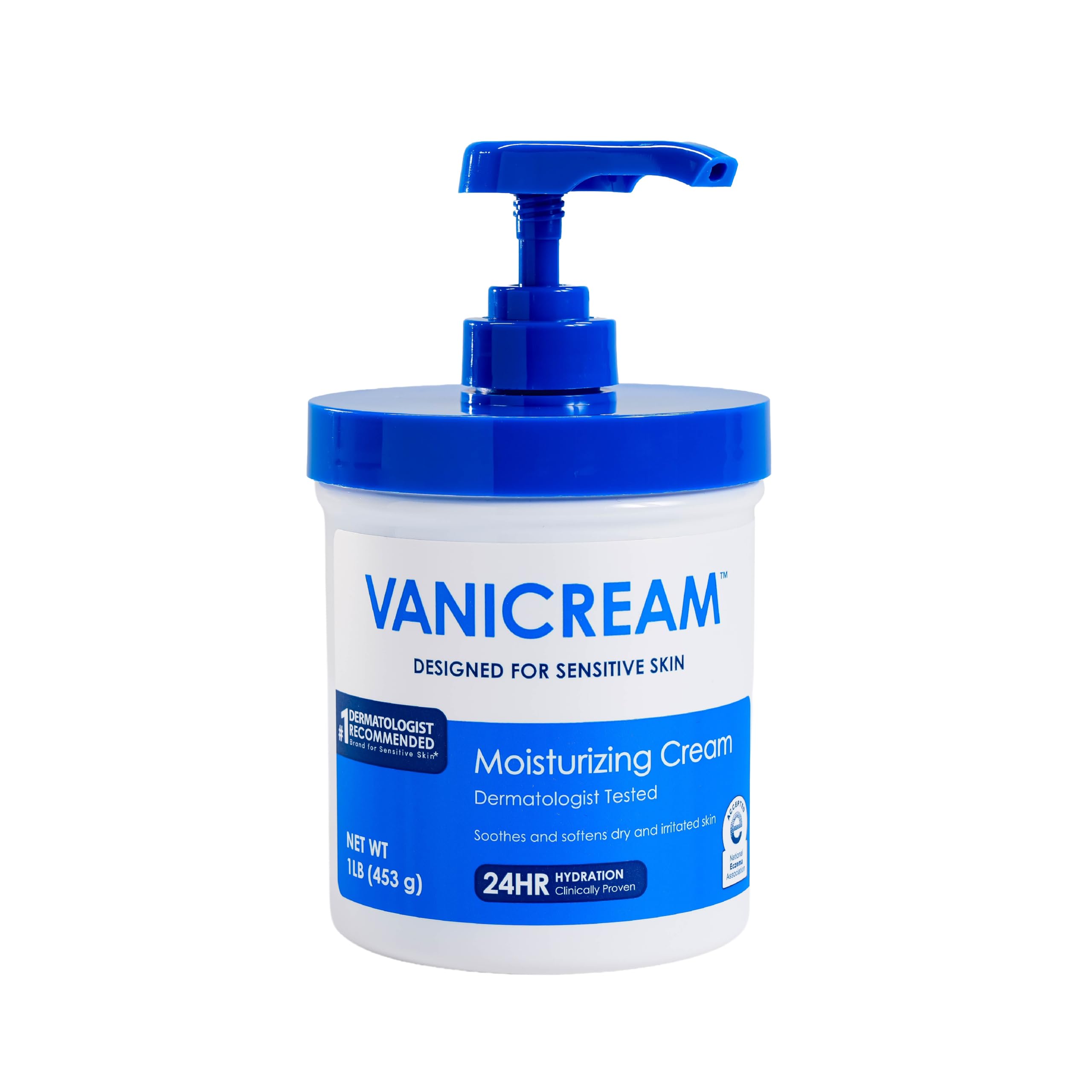 Vanicream Moisturizing Skin Cream with Pump Dispenser - 16 fl oz (1 lb) - Moisturizer Formulated Without Common Irritants for Those with Sensitive Skin