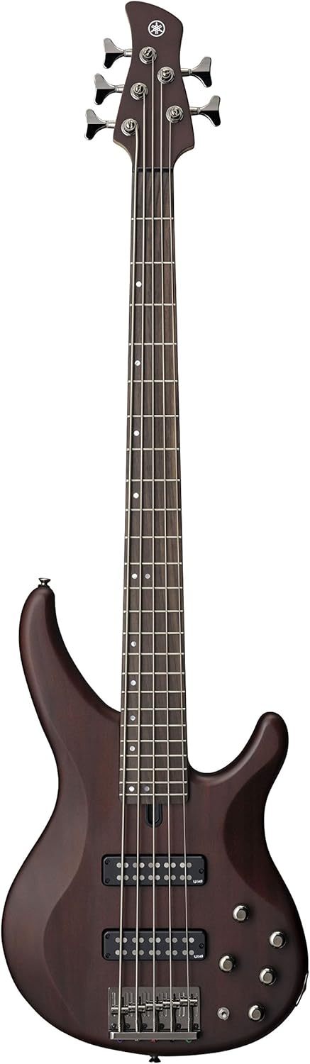 Yamaha TRBX505 5-String Electric Bass Guitar, Translucent Brown