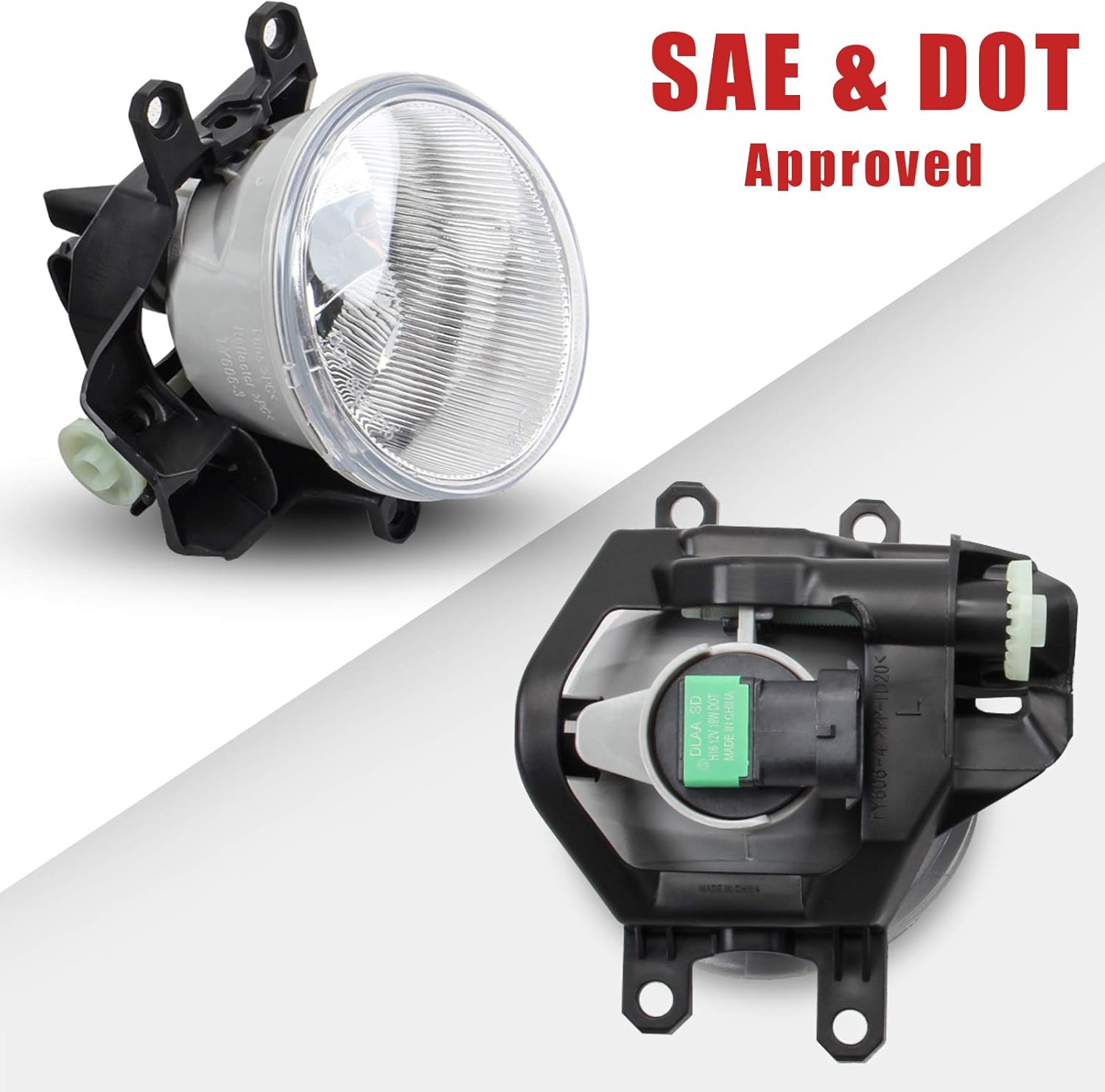 DLAA Fog Lights Compatible withToyota Corolla/Altis L/LE/LE ECO 2014 2015 2016 Clear Fog Lamps Assembly Replacement Clear Lens