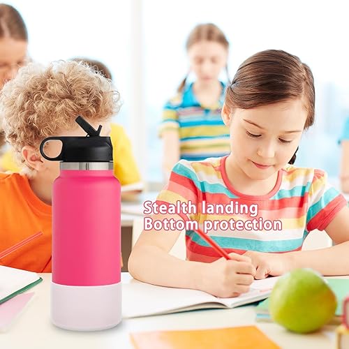 Miniatura 4 de HEYSKAY Bota protectora de silicona para botella de agua Hydro Flask, botella de agua de boca ancha, protector inferior de silicona antideslizante,