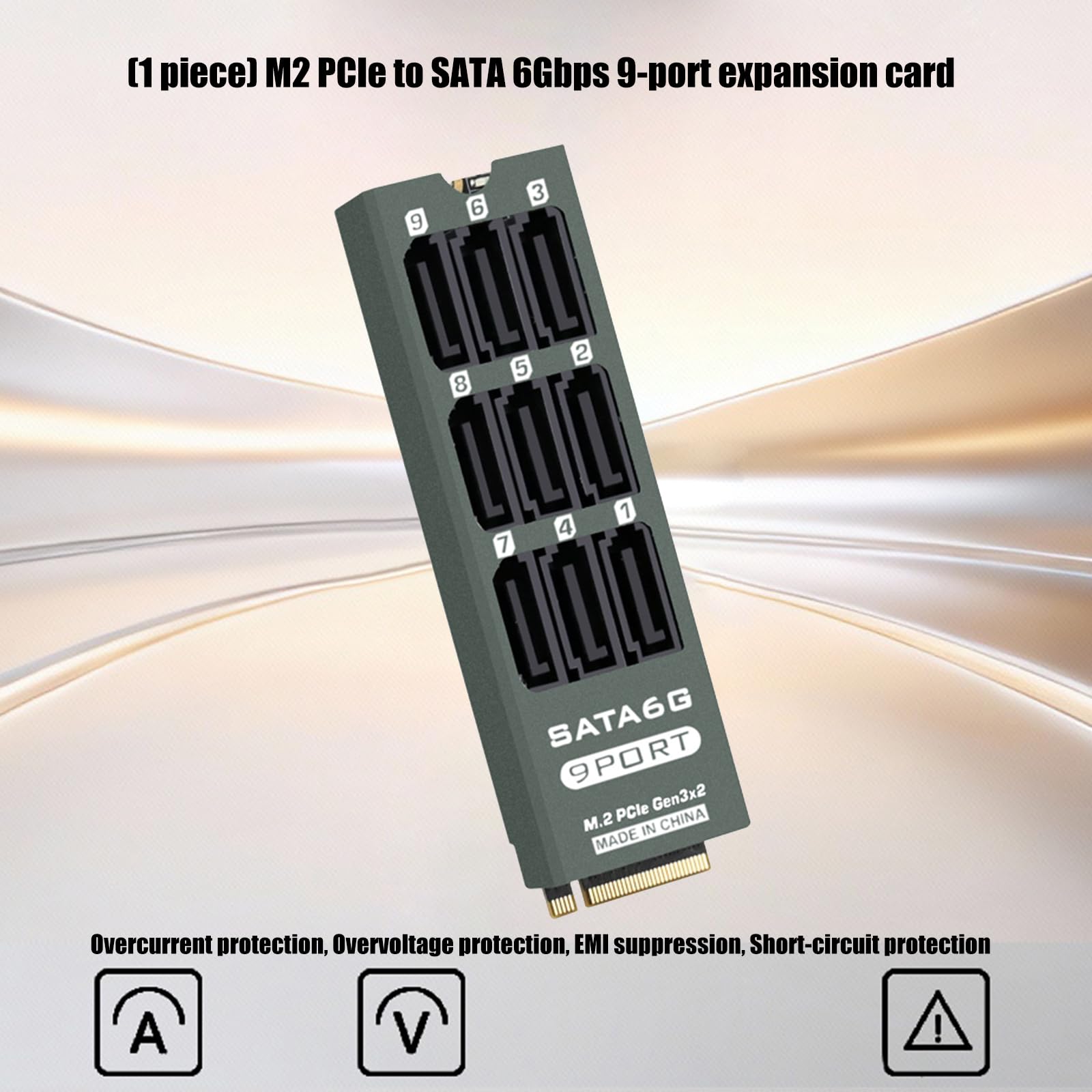 Scheda PCIe SATA3.0 a 9 porte da 6 Gbps con ASM1166 per archiviazione professionale in scheda di espansione di archiviazione workstation