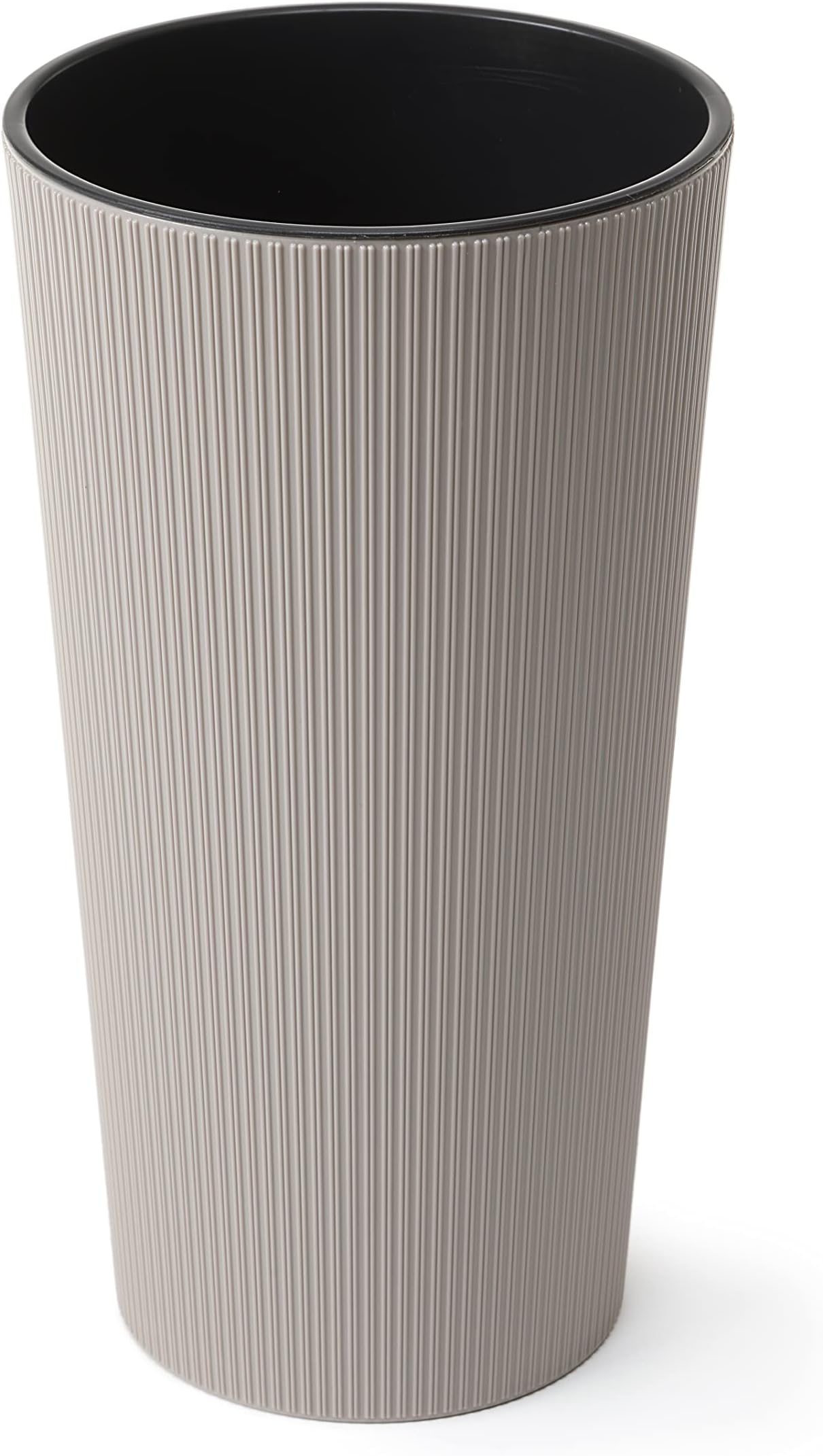 Vaso in plastica PE color antracite, per interno ed esterno