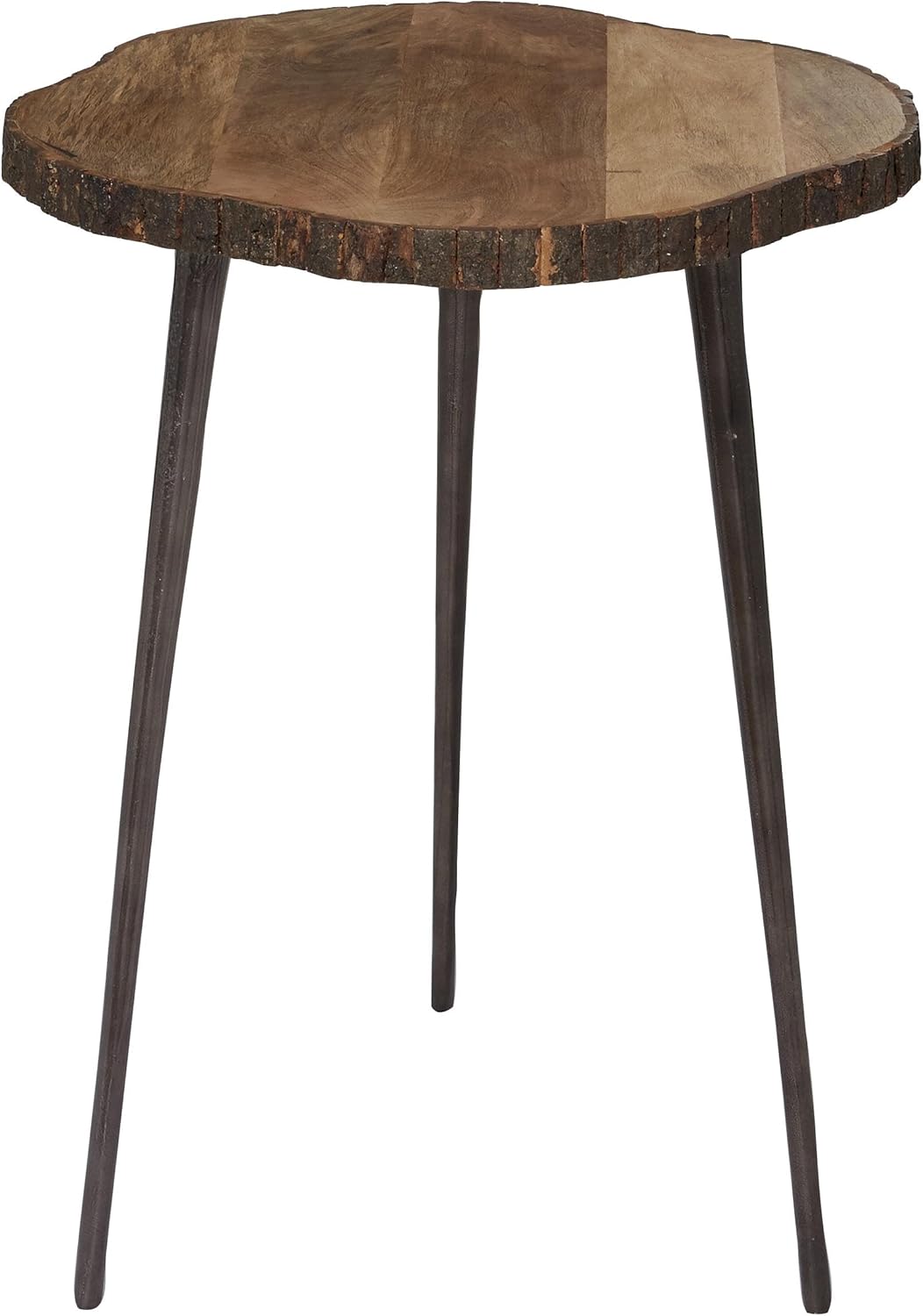 deco 79 mango wood side end accent table end table, side table 21" x 21" x 25", brown