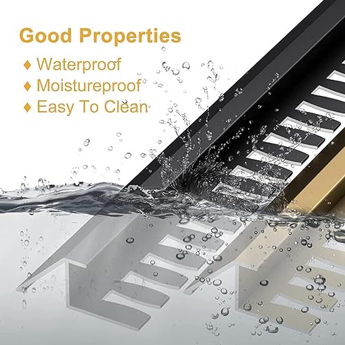 Miniatura 4 de Tira de transición de suelo desigual para puerta, 35.4 pulgadas37.4 pulgadas41.3 pulgadas45.2 pulgadas, tira de cubierta de piso para puerta