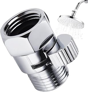 Shower Head Shut Off Valve - Matel Water Flow Control Valve Pressure Regulator G1/2 IPS Brass Shut off Valve, RV Hose Flow Restrictor for Handheld Shower or Bidet Sprayer, Chrome