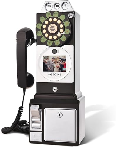 RetroVox Video & Audio Guest Book Wedding Phone Guestbook Creative Easy to Use & Fun Engagements Anniversaries Baby Showers Graduation (Black)