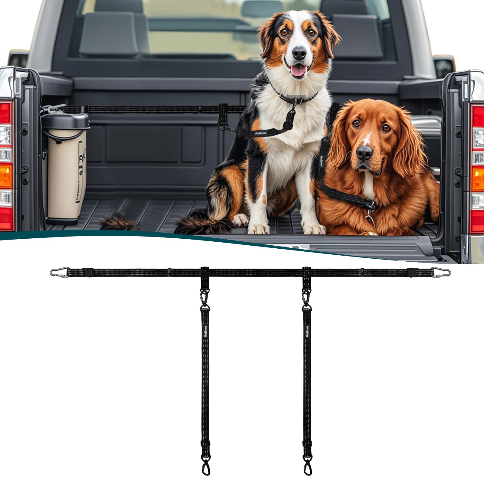 Snapklik.com : PetBonus Truck Bed Dog Leash, Dog Truck Tether Tie Down ...