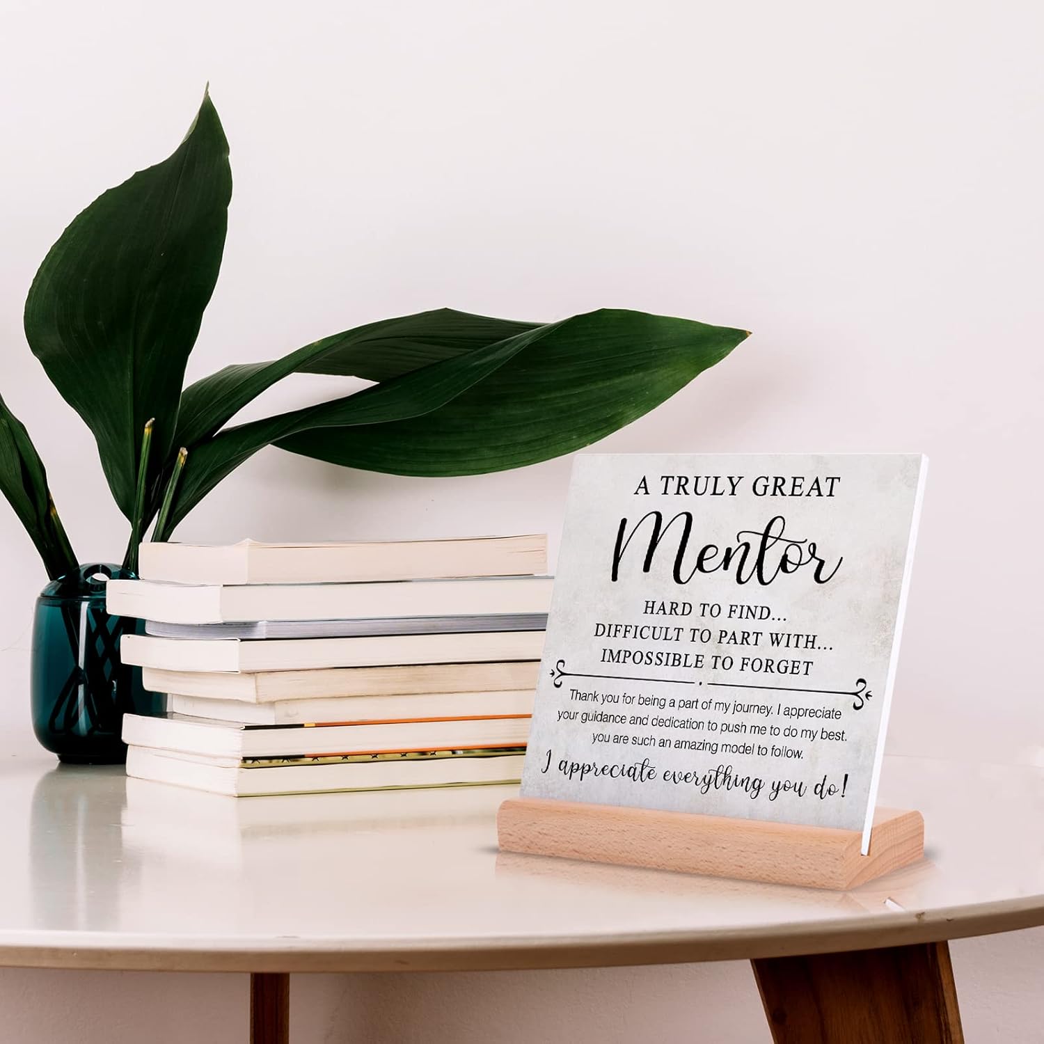 Afterprints Mentor Gifts for Women Men, Thank You Sign, Plaque With Stand, Leaving Going Away Retirement Appreciation Boss, Coworker, Teacher, Counselor, Coach, Supervisor - Image 3