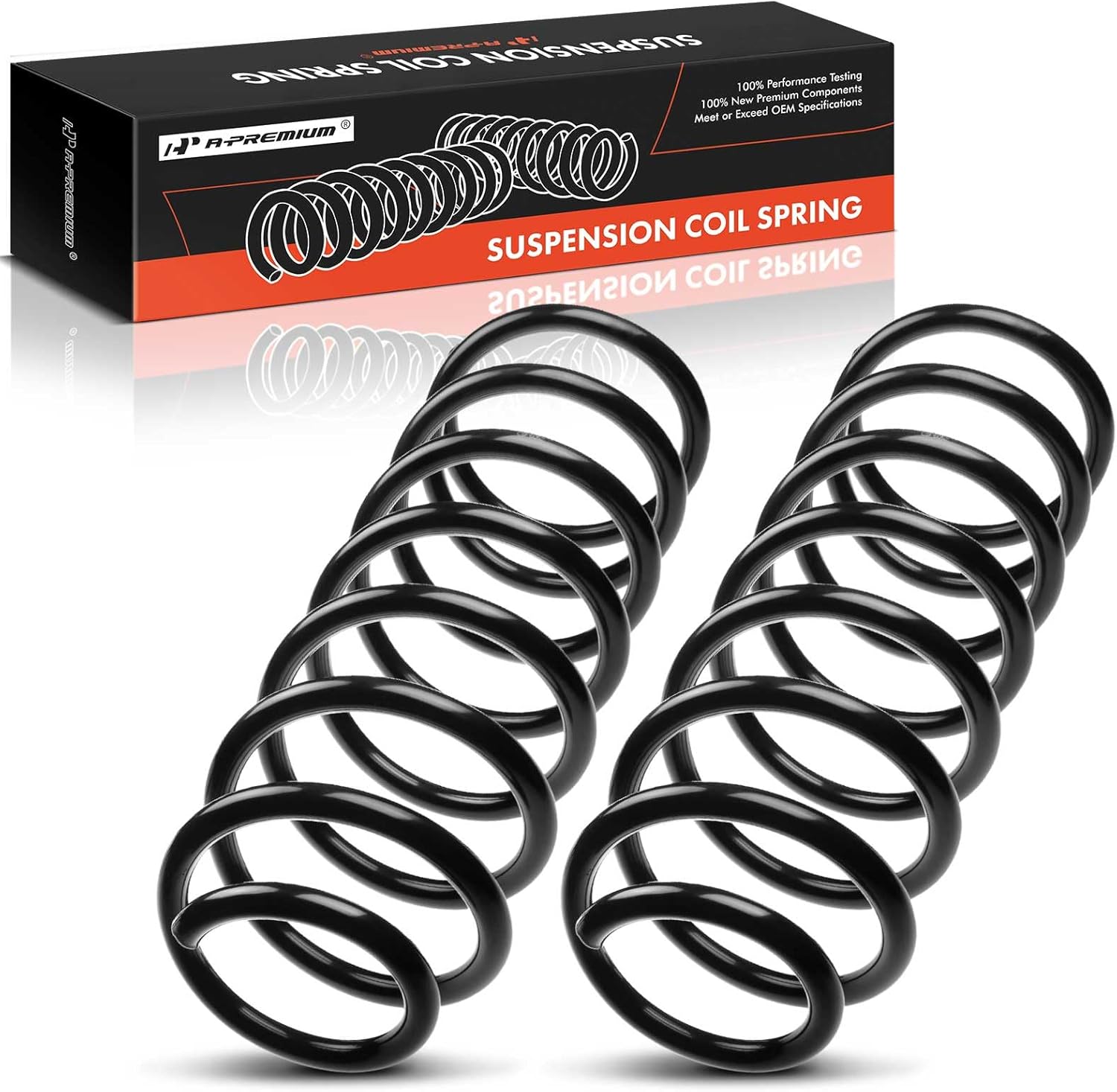 A-Premium 2Pcs Rear Suspension Coil Spring Set Compatible with Toyota Land Cruiser 100 1998-2007 4.7L, Driver and Passenger Side, Replace# 48231-6A690