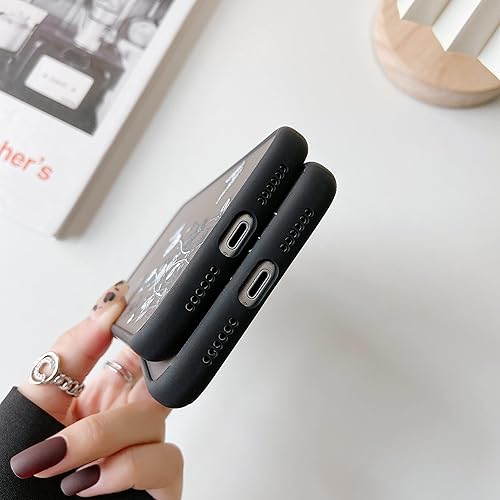 Miniatura 4 de ZTOFERA Funda protectora compatible con iPhone XR, antiarañazos, transparente, negro, floral, rosa, a prueba de golpes, ligera, para iPhone XR, 6.1