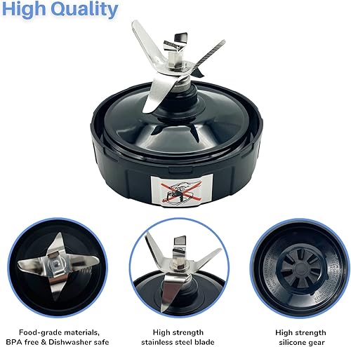 Miniatura 2 de Vasos de 24 onzas con tapas y 7 aletas Extractor de piezas de repuesto compatibles con Nutri Ninja Auto iQ AMZ493BRN BL450-30 BL456-30 BL480-30